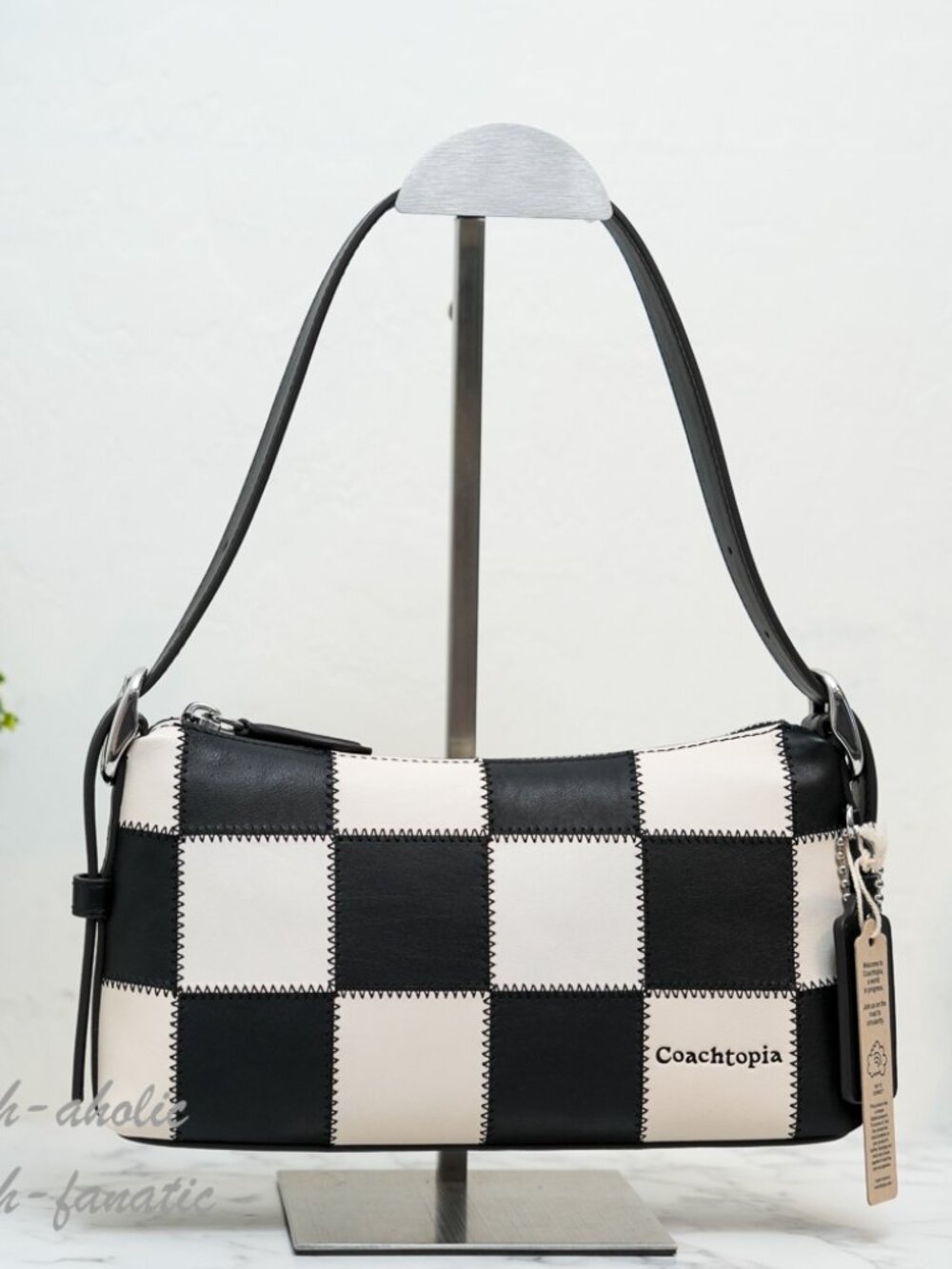 Coach Coachtopia Alter Ego Small Slouchy Shoulder Bag Checkerboard CGQ32 NWT - Picture 2 of 12